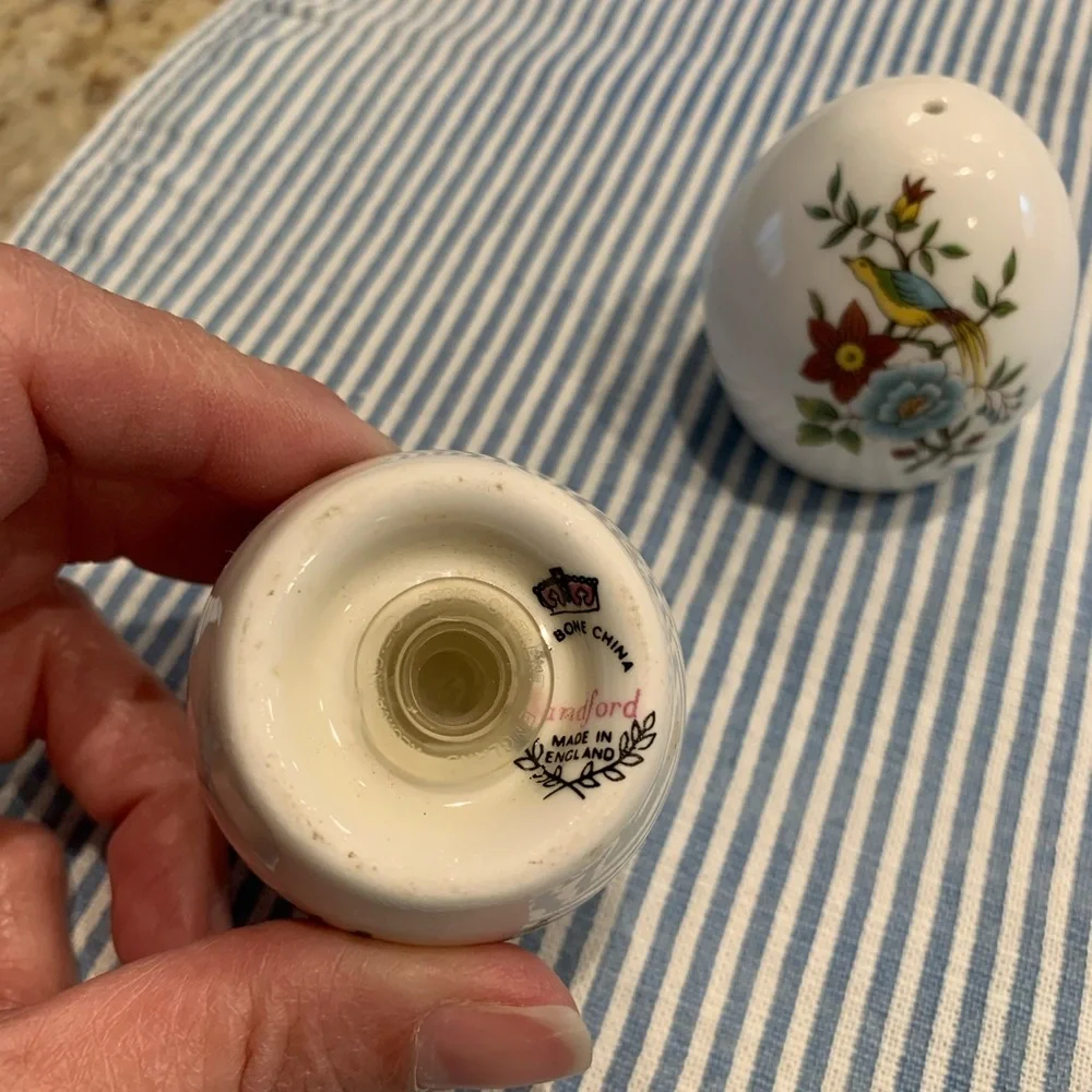 Vintage Floral Ceramic Salt and Pepper Shakers